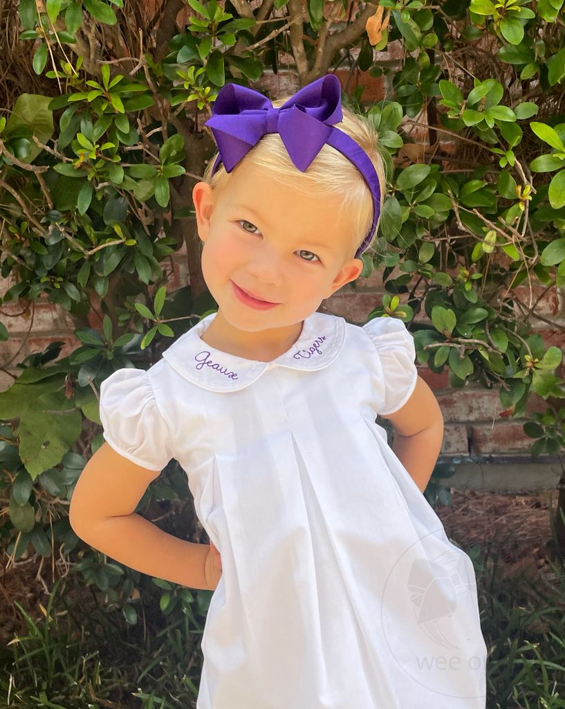Medium Classic Grosgrain Girls Hair Bow on Headband