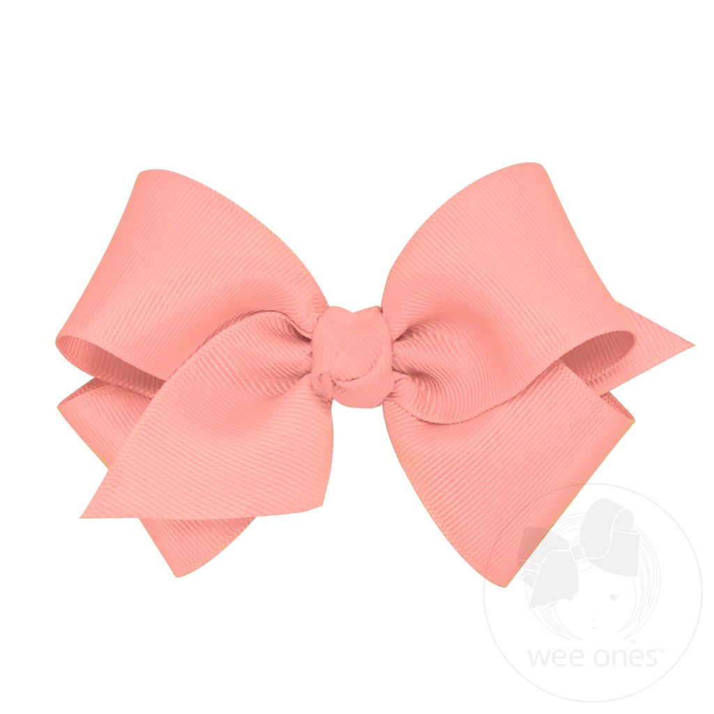 Small Classic Grosgrain Hair Bow (Knot Wrap) - SEASHELL