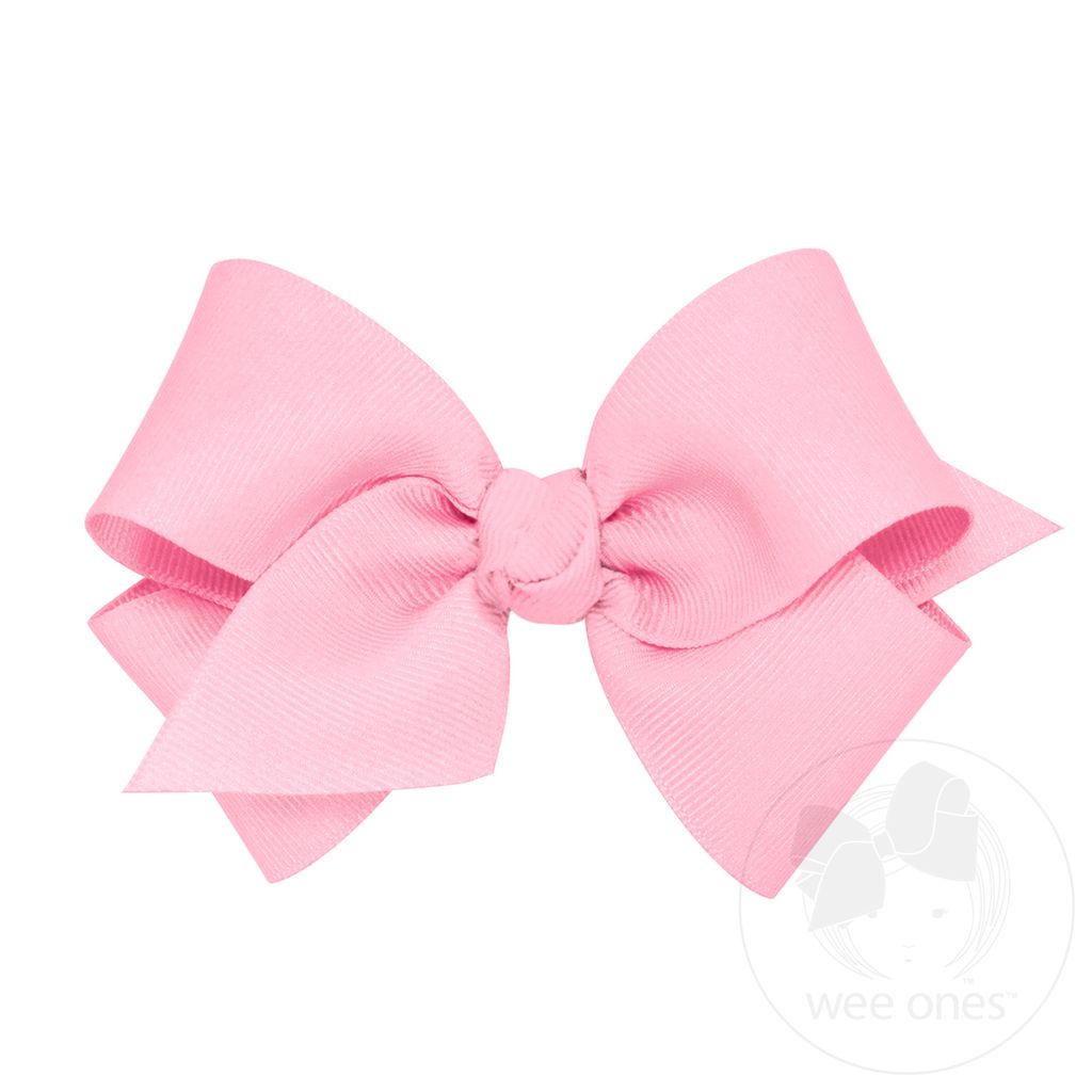 Small Classic Grosgrain Hair Bow (Knot Wrap) - PEARL