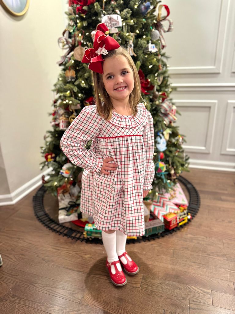Large Santa Ribbon Art Clip