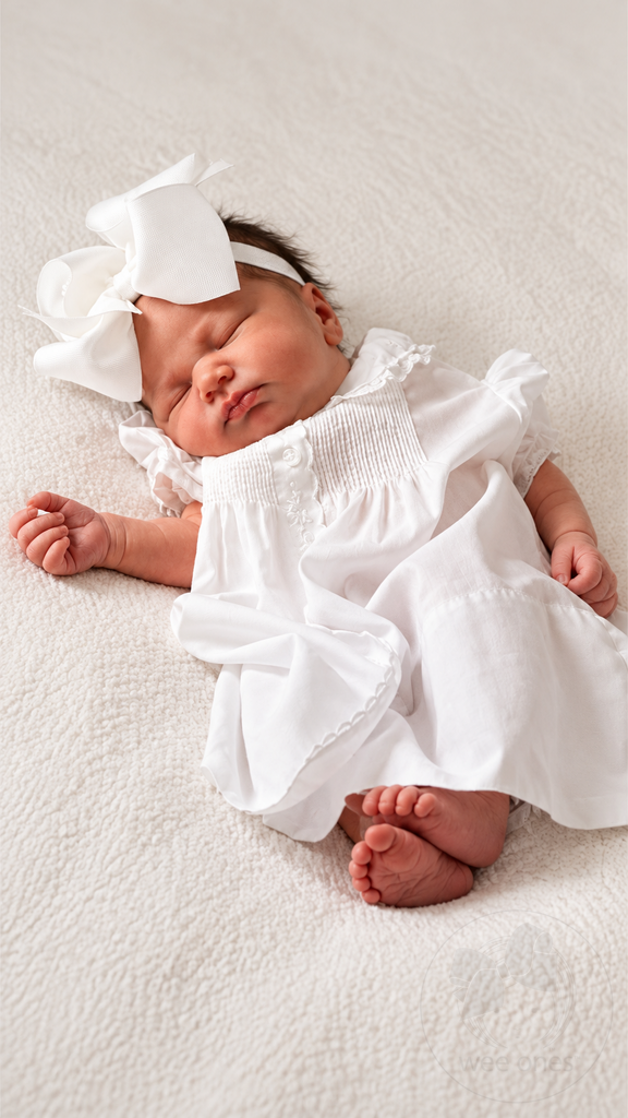 Mini King Classic Grosgrain Girls Hair Bow on Baby Band