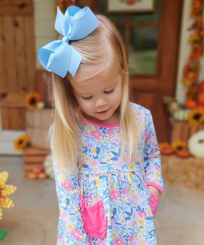 Large Classic Grosgrain Hair Bow (Plain Wrap)