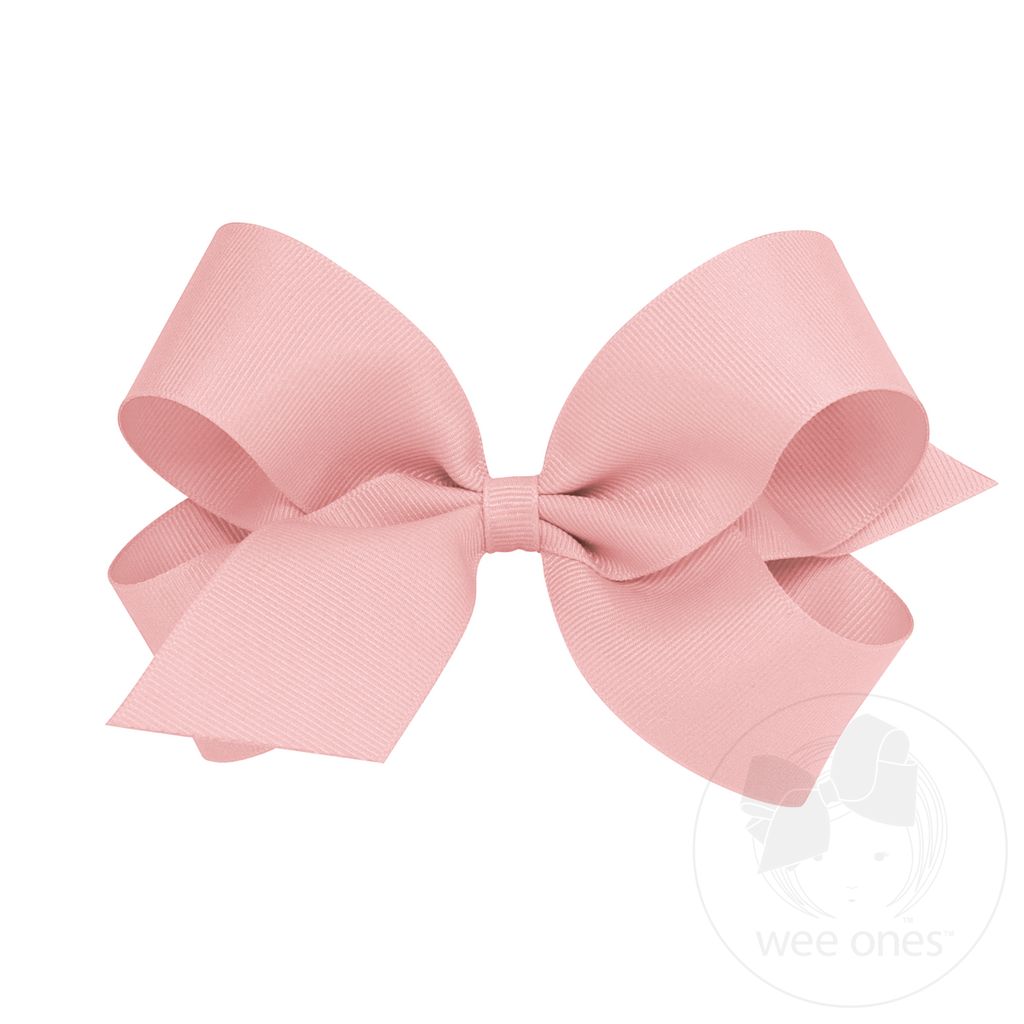 Large Classic Grosgrain Hair Bow (Plain Wrap) - SWEET NECTAR