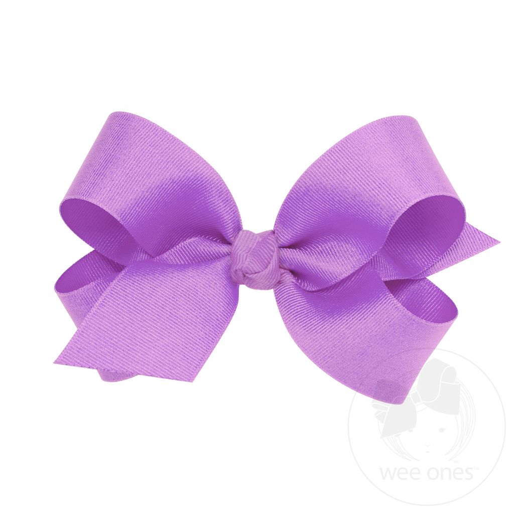 Large Classic Grosgrain Hair Bow (Knot Wrap) - LAVENDER