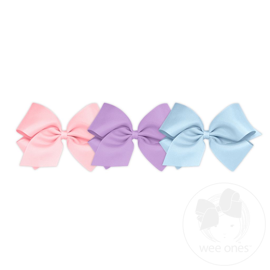 BUY MORE AND SAVE! 3 King Classic Grosgrain Girls Hair Bows	