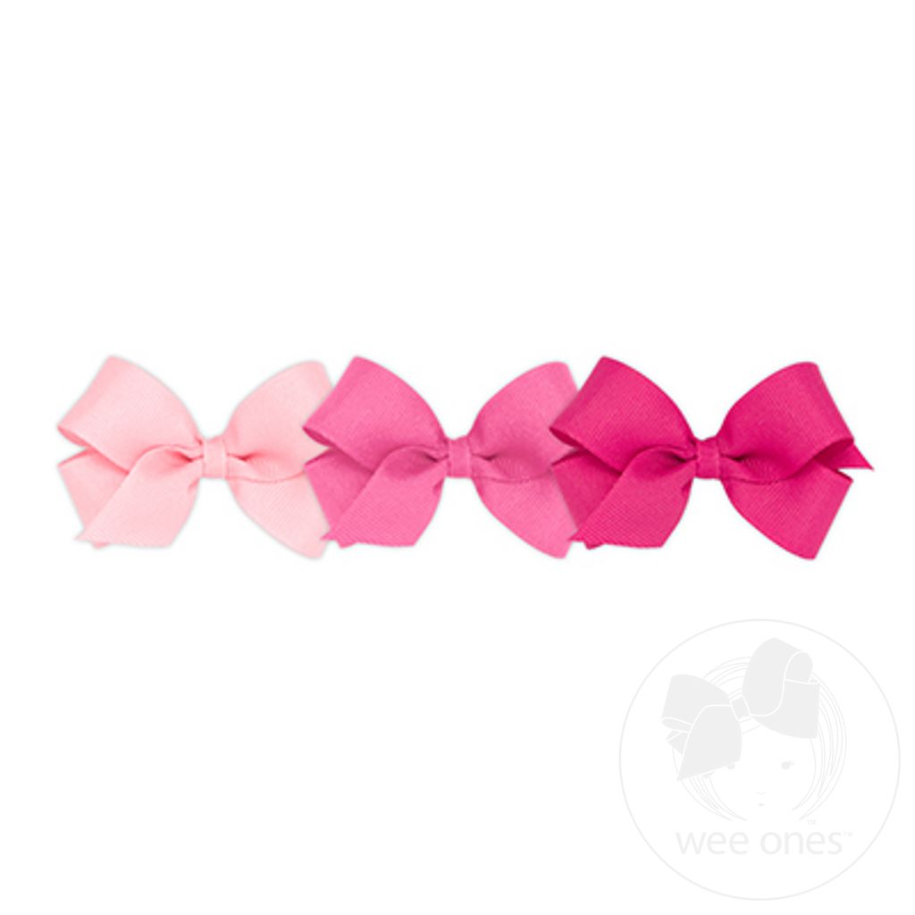 BUY MORE AND SAVE! 3 Mini Classic Grosgrain Girls Hair Bows