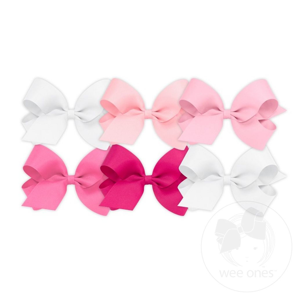 BUY MORE AND SAVE! 6 Large Classic Grosgrain Girls Hair Bows