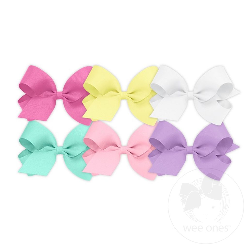 BUY MORE AND SAVE! 6 Large Classic Grosgrain Girls Hair Bows