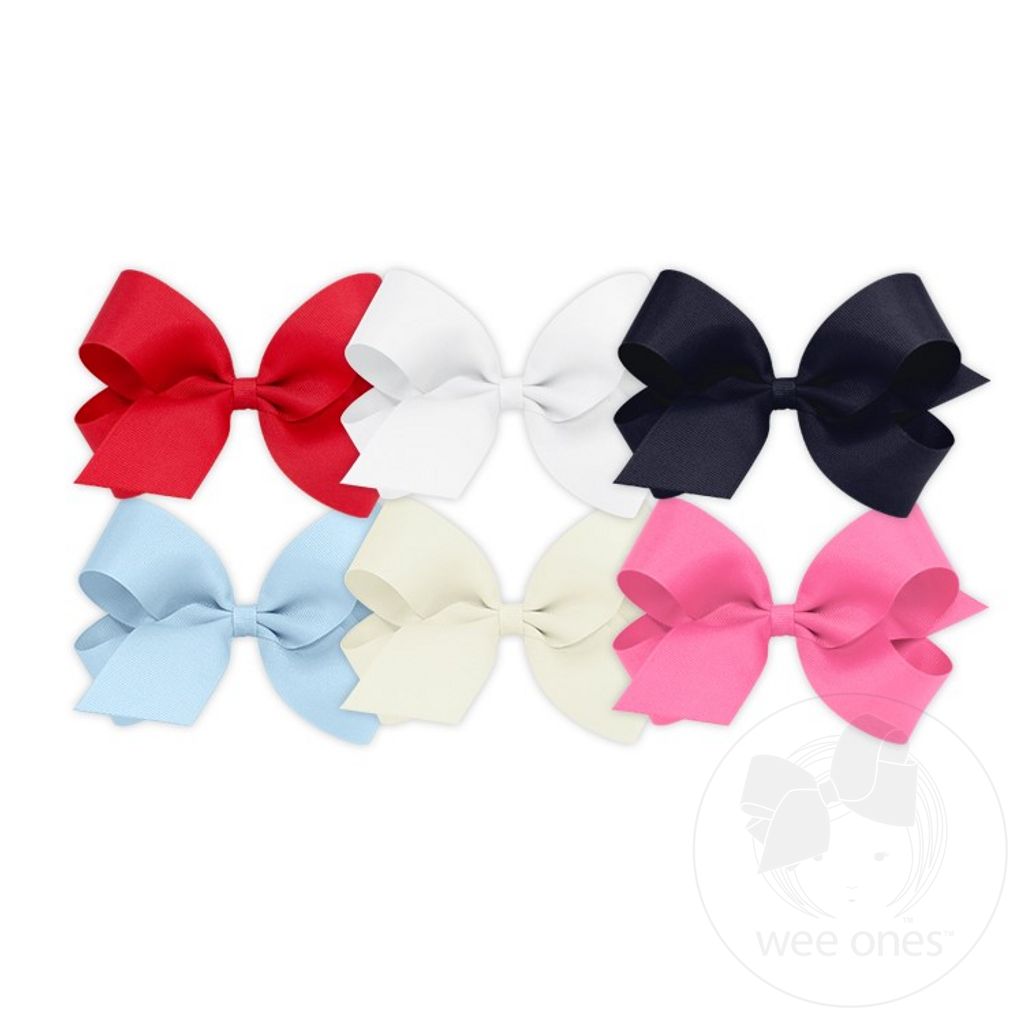 thumbnail image 2 of 32-Piece Large 6-Inch Grosgrain Knot Hair Bows With Alligator Clips For Girls & Toddlers 2 of 5