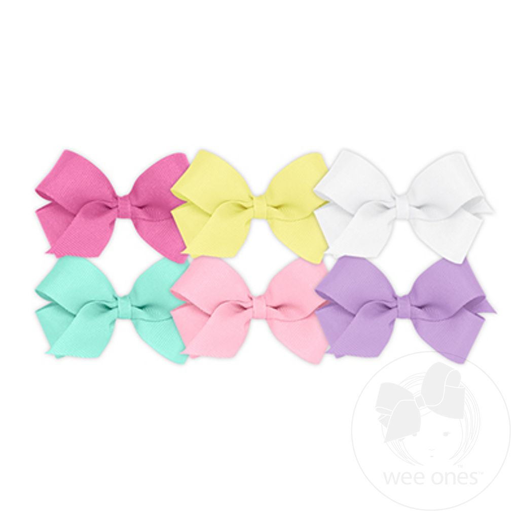 BUY MORE AND SAVE! 6 Mini Classic Grosgrain Girls Hair Bows
