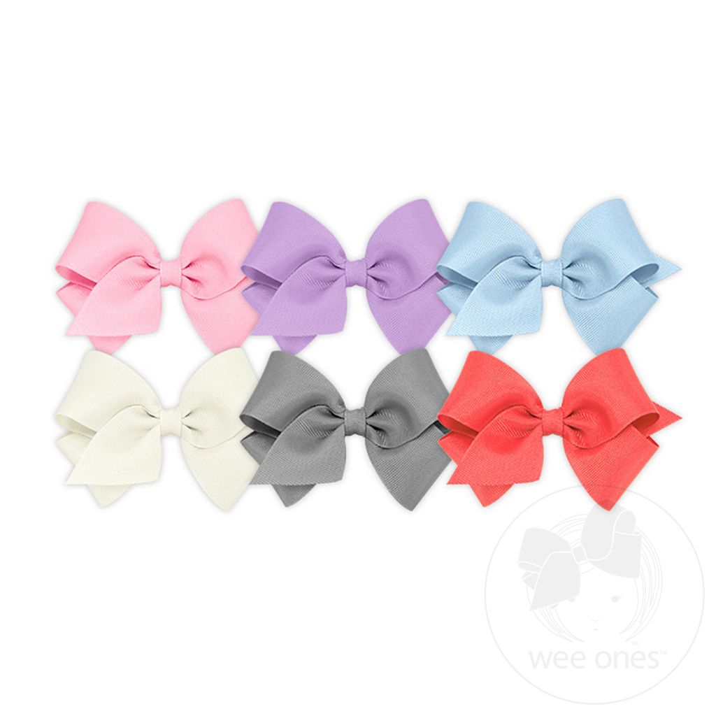 BUY MORE AND SAVE! 6 Small Classic Grosgrain Girls Hair BowS
