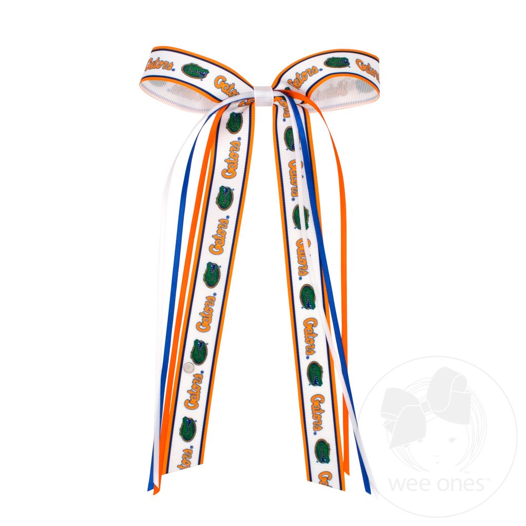 Pair of Florida Logo Ribbon Boot Bows with Streamers - UNIV OF FLORIDA