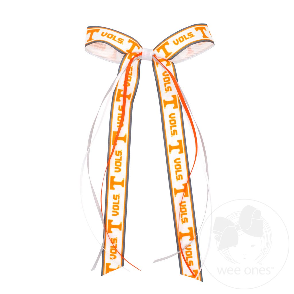 Pair of Tennessee Logo Ribbon Boot Bows with Streamers - UNIVERSITY OF TENNESSEE