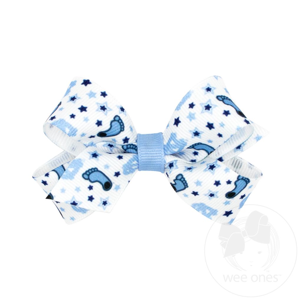 Mini North Carolina Logo Print Hair Bow - UNIVERSITY NORTH CAROLINA
