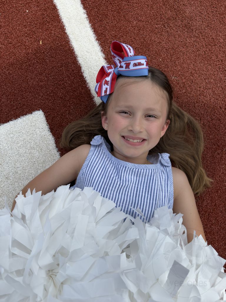 Large Arkansas Logo Ribbon Underlay Hair Bow