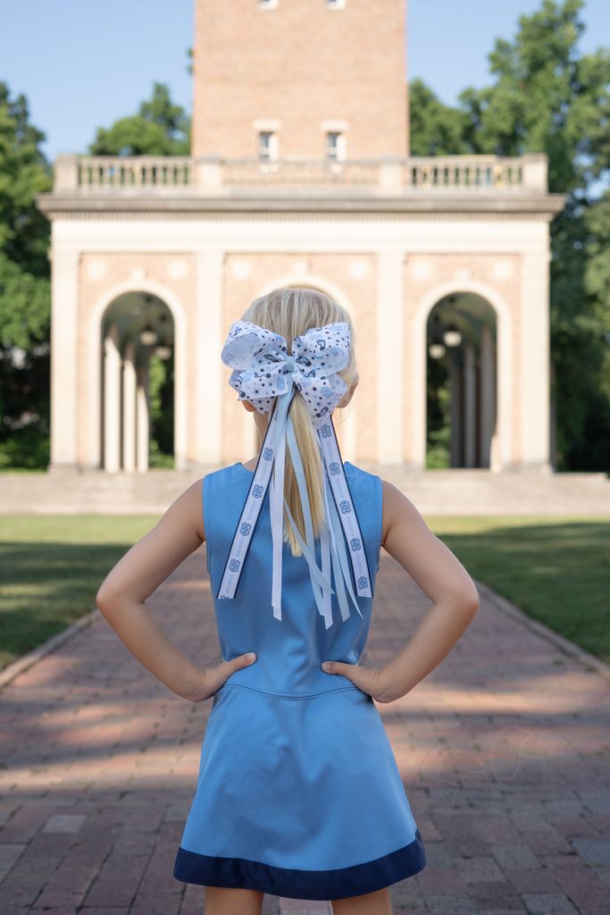 King Signature Collegiate Logo Print Grosgrain Hair Bow