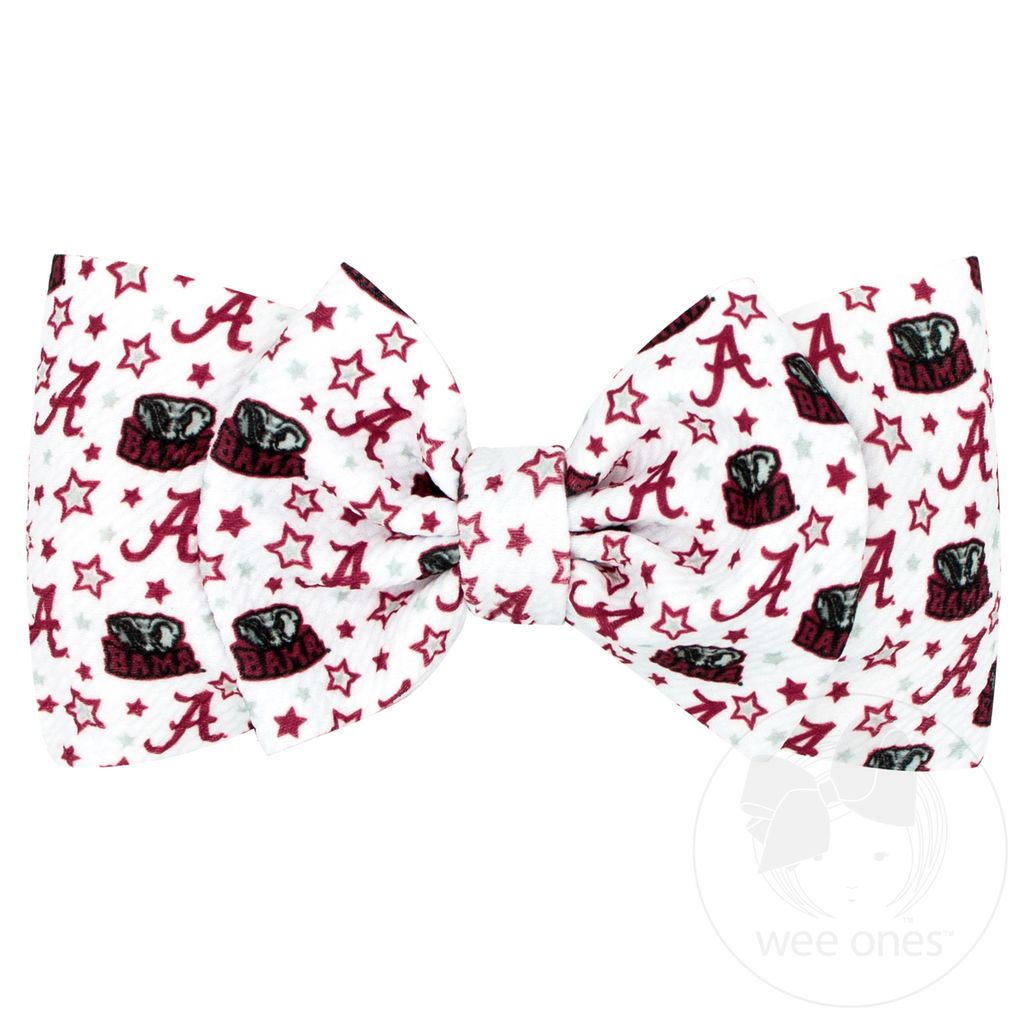 Soft Textured Collegiate Logo Print Baby Band - ALABAMA