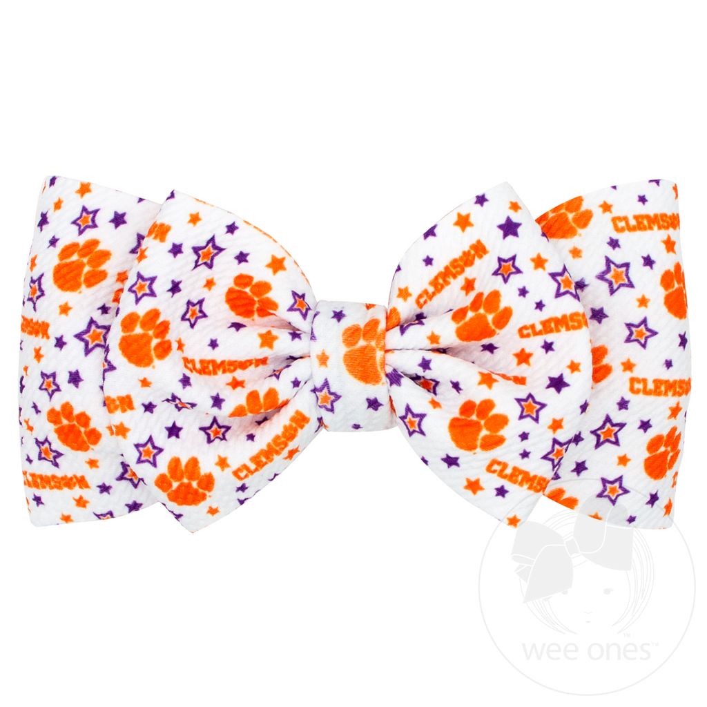 Soft Textured Logo Print Clemson Baby Band - CLEMSON