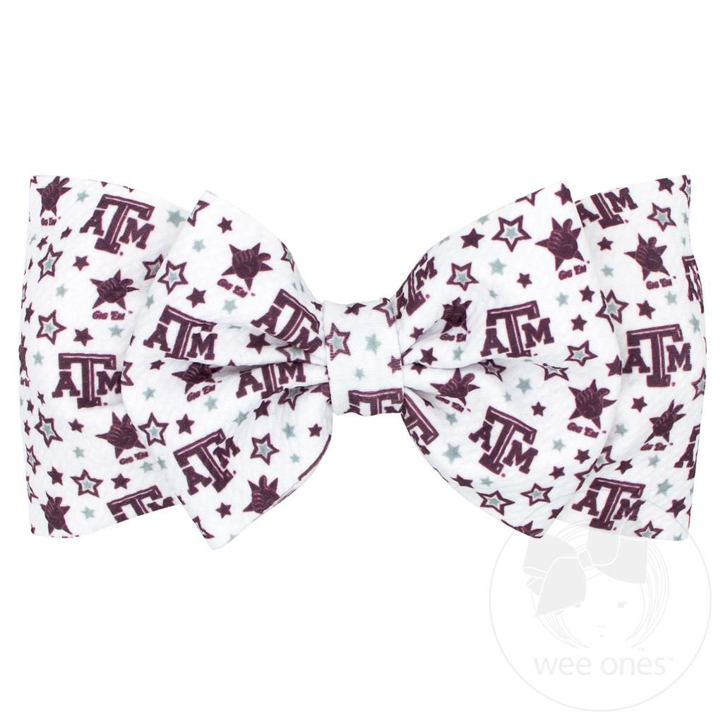 Soft Textured Logo Print Texas A&M Baby Band - TEXAS A&M
