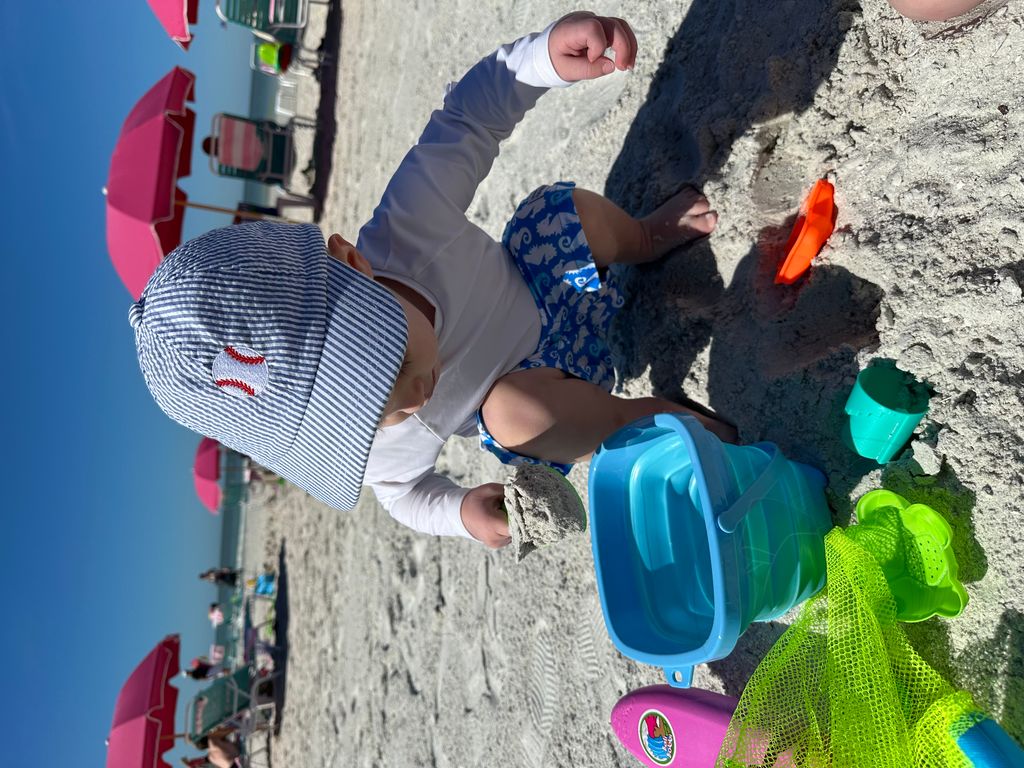 Boys Embroidered Baseball Seersucker Denim Ball Cap