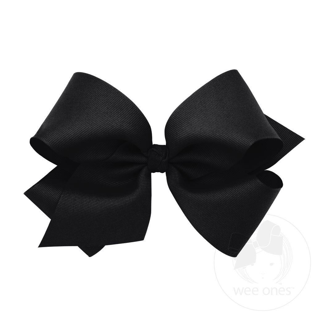 King Classic Grosgrain Hair Bow (Knot Wrap) - BLACK