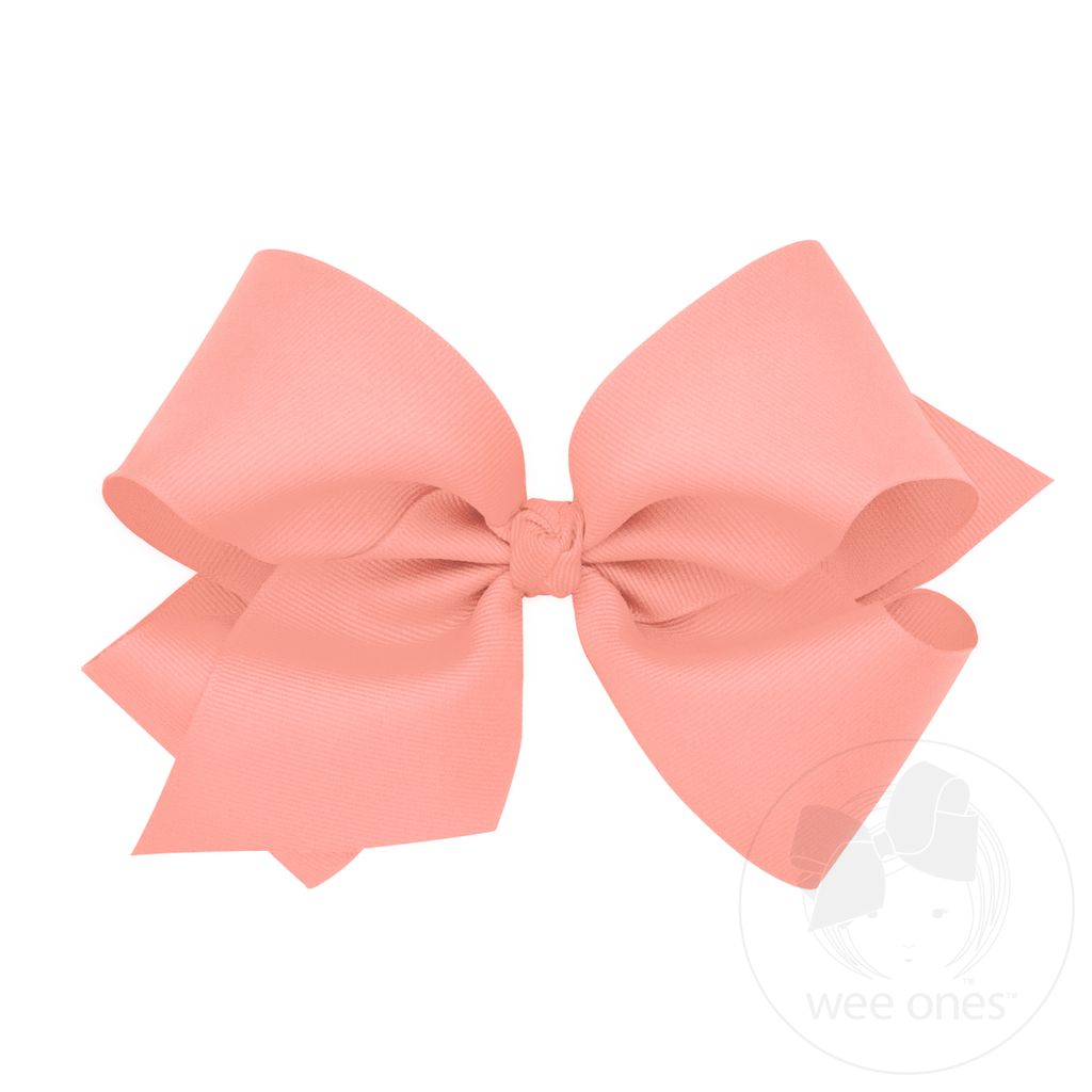 King Classic Grosgrain Hair Bow (Knot Wrap) - SEASHELL