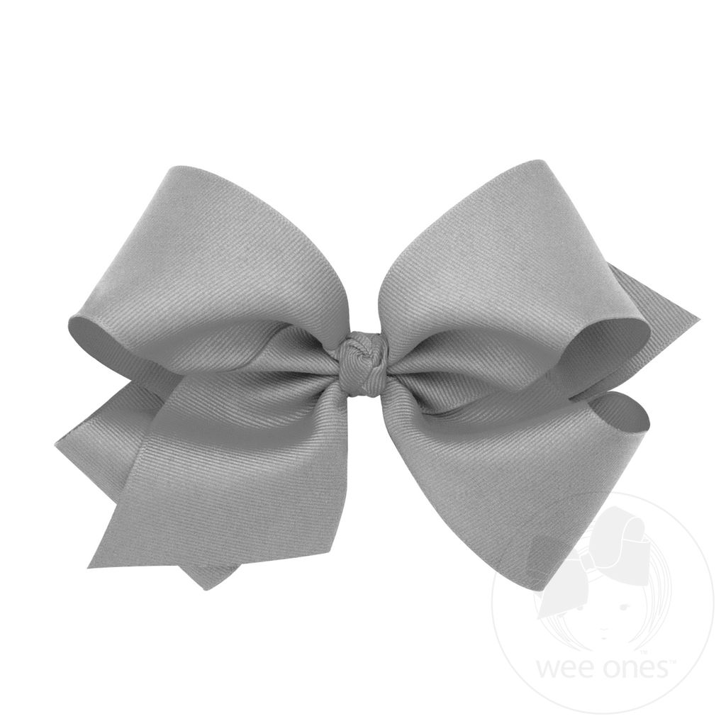 King Classic Grosgrain Hair Bow (Knot Wrap) - GRAY