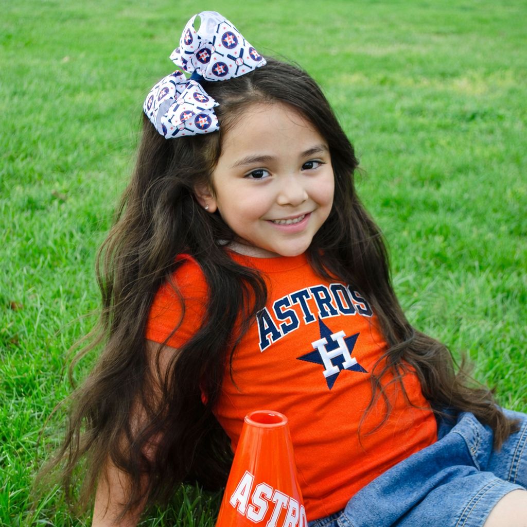 King Texas Rangers Logo Print Grosgrain Hair Bow