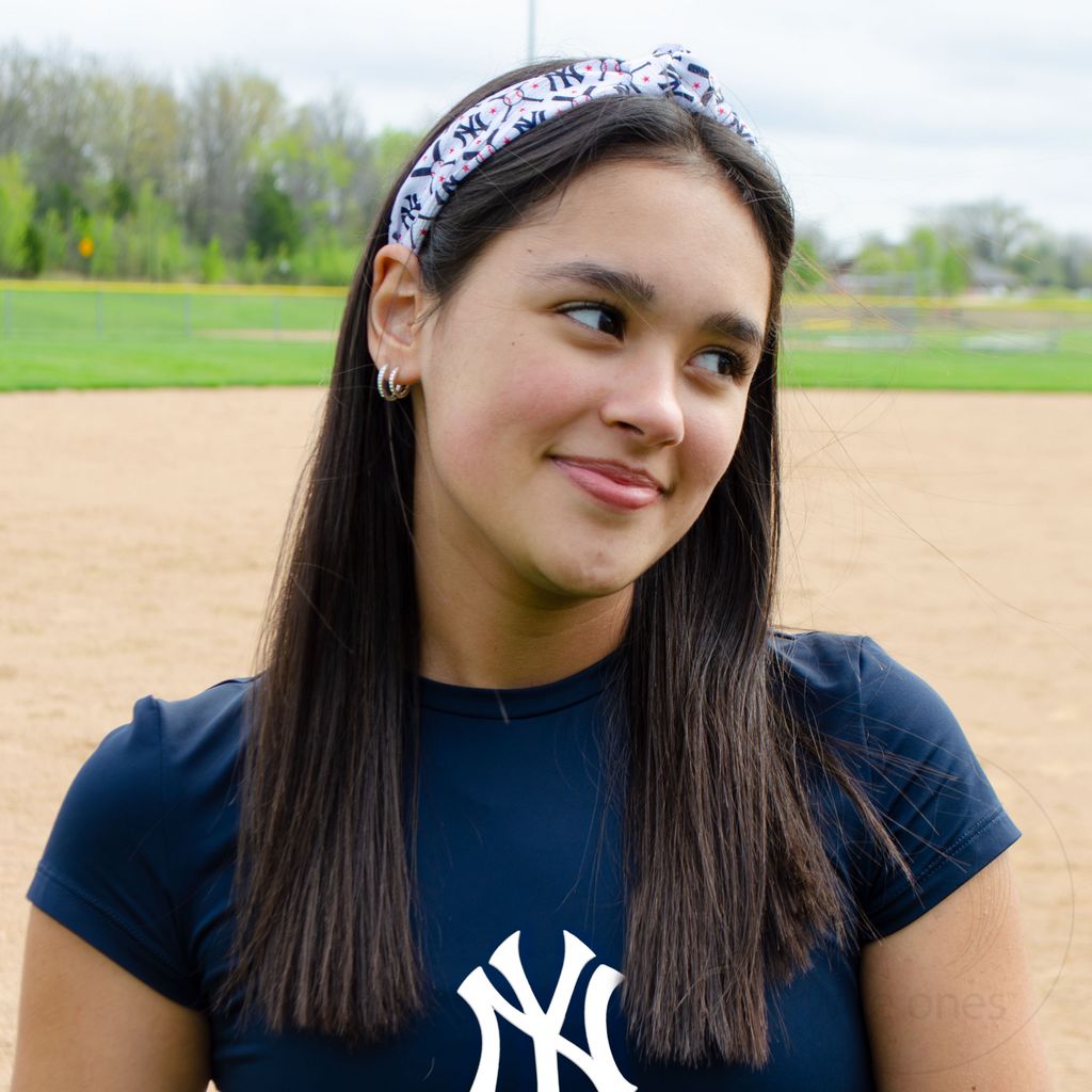 New York Mets Logo Print Knot Headband