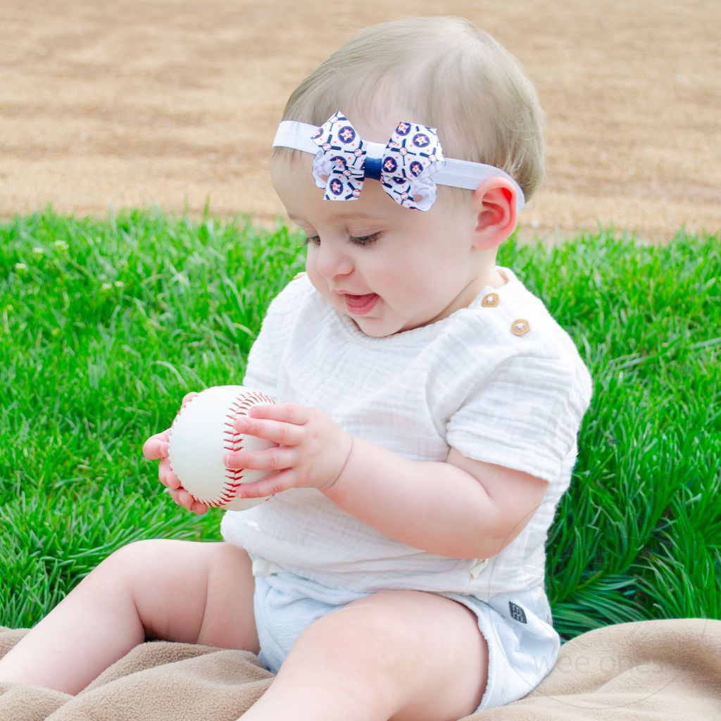 Mini Baltimore Orioles Logo Print Bow Baby Band