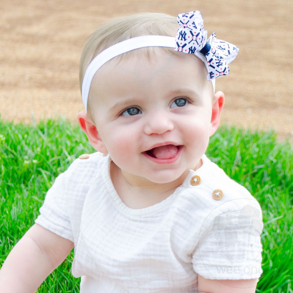 Mini Baltimore Orioles Logo Print Bow Baby Band
