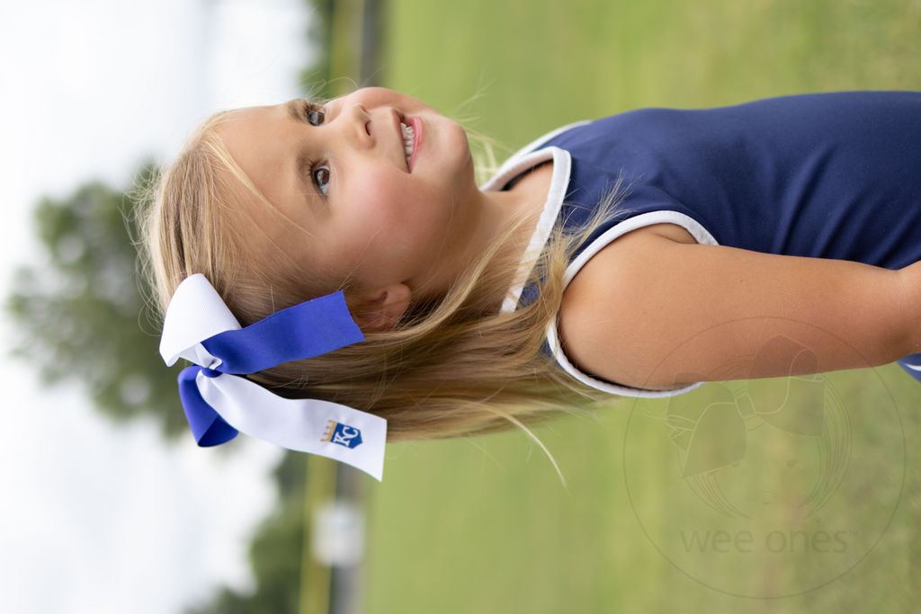 Medium Miami Marlins Two-Tone Embroidered Cheer Bow