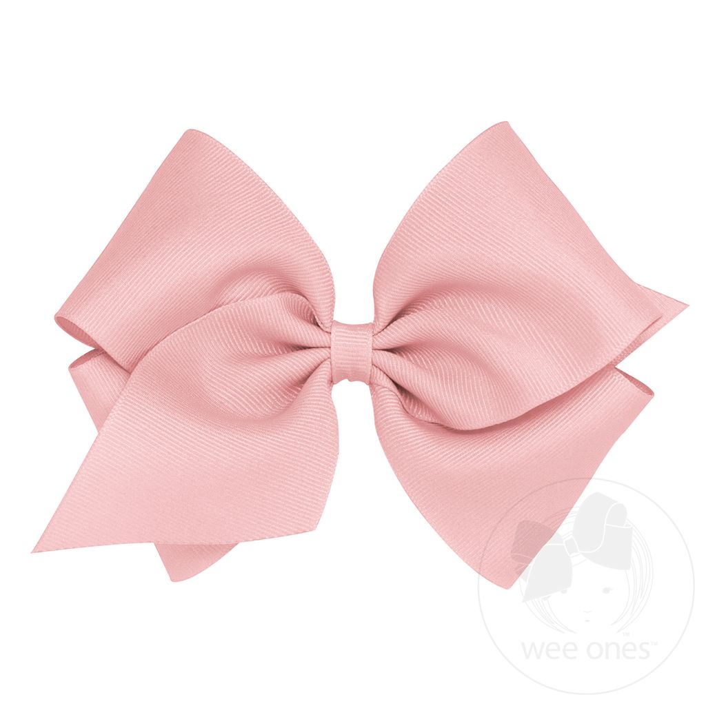 Mini King Classic Grosgrain Hair Bow (Plain Wrap) - SWEET NECTAR