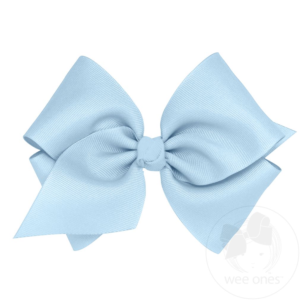 Mini King Classic Grosgrain Hair Bow (Knot Wrap) - MILLENNIUM BLUE