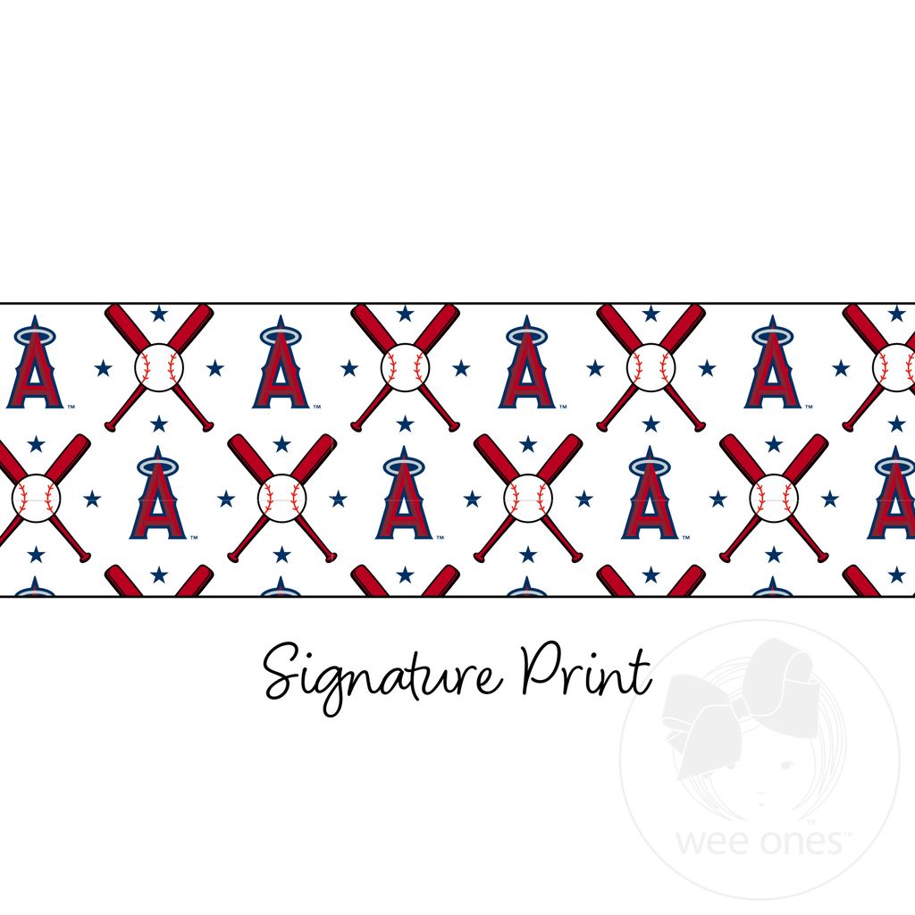 Mini Los Angeles Angels Logo Print Bow Baby Band