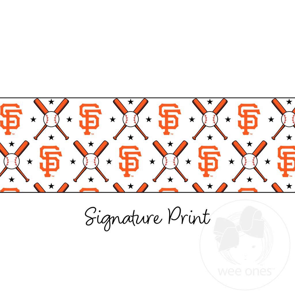 Medium San Francisco Giants Logo Print Grosgrain Hair Bow