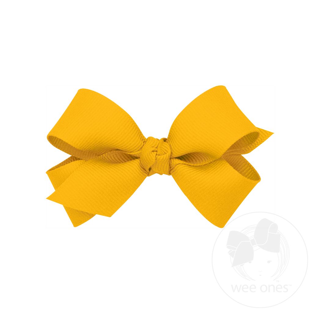 Mini Classic Grosgrain Hair Bow (Knot Wrap) - GOLD