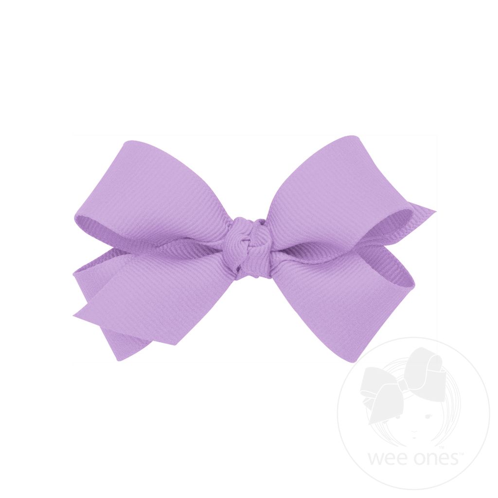 Mini Classic Grosgrain Hair Bow (Knot Wrap) - LT ORCHID