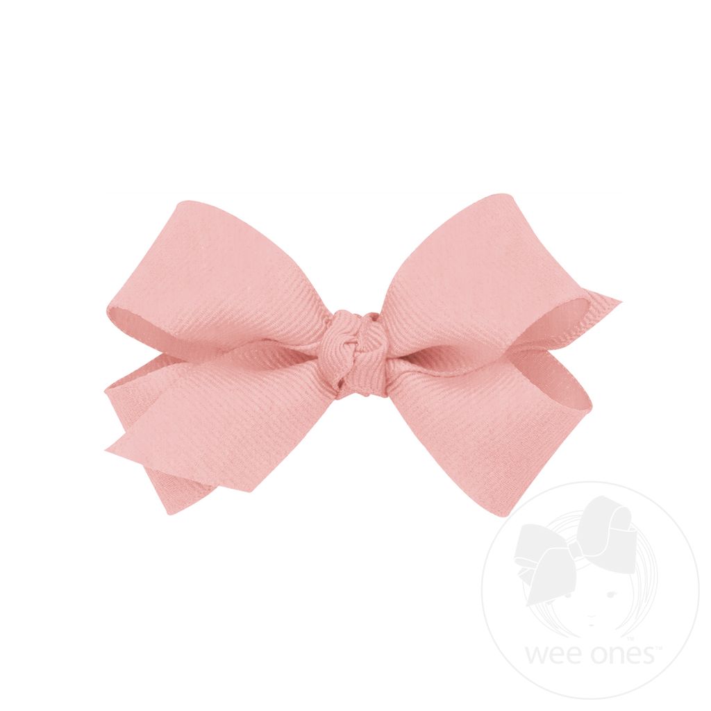 Mini Classic Grosgrain Hair Bow (Knot Wrap) - SWEET NECTAR