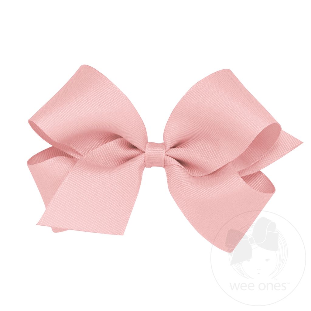 Medium Classic Grosgrain Hair Bow (Plain Wrap) - SWEET NECTAR