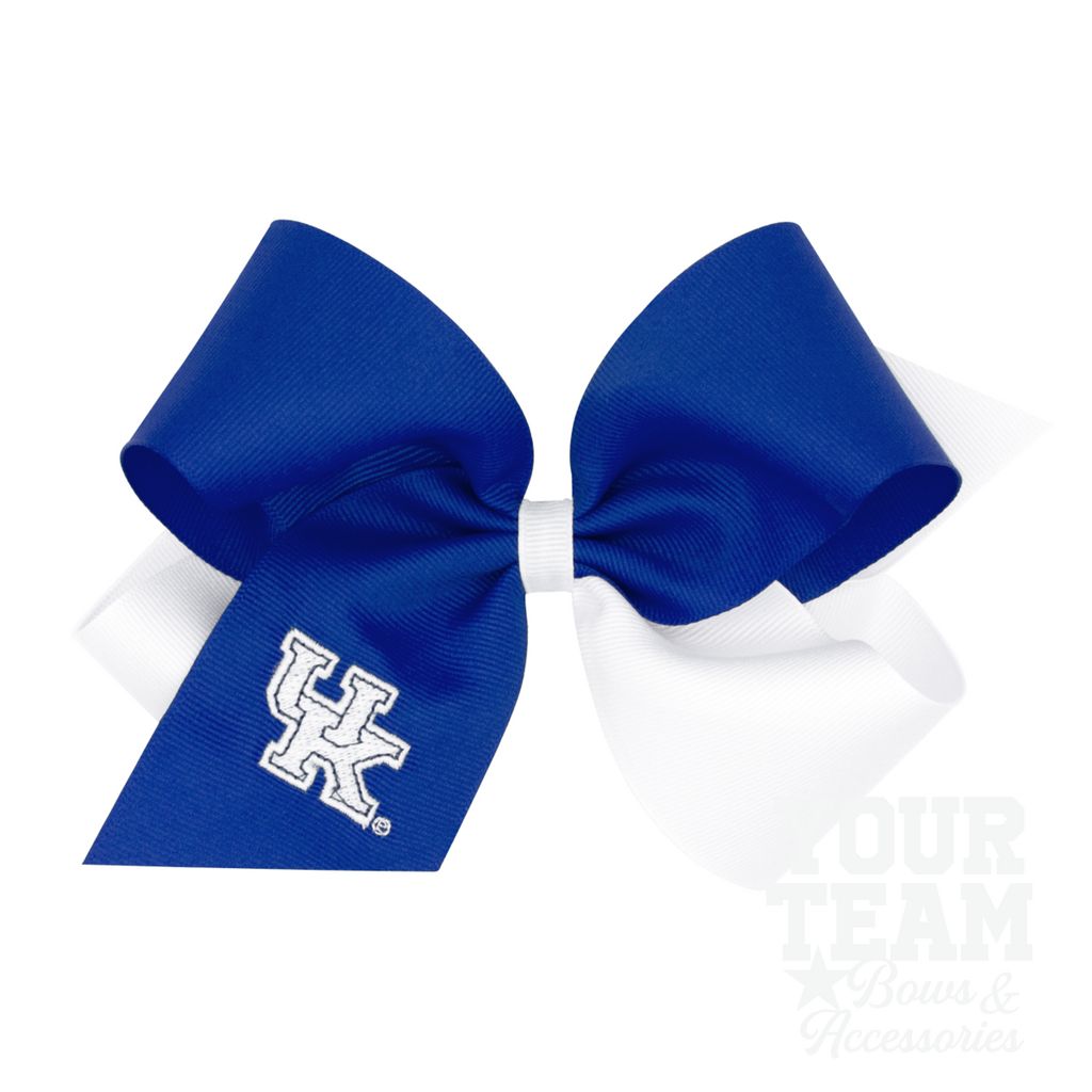 King Kentucky Two-Tone Embroidered Hair Bow - KENTUCKY