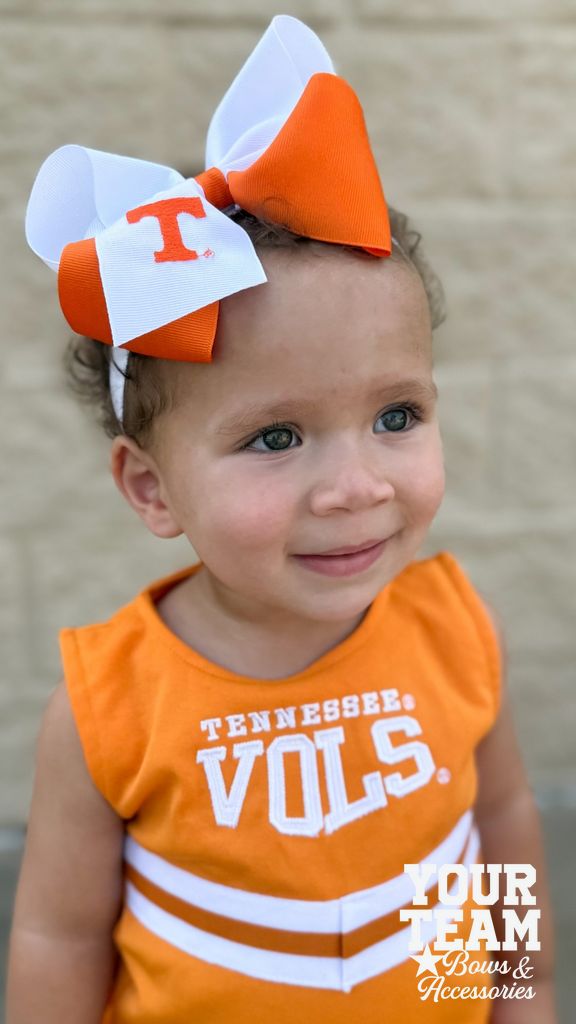 King Tennessee Two-Tone Embroidered Hair Bow