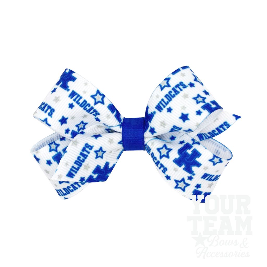 Mini Kentucky Logo Print Hair Bow - KENTUCKY