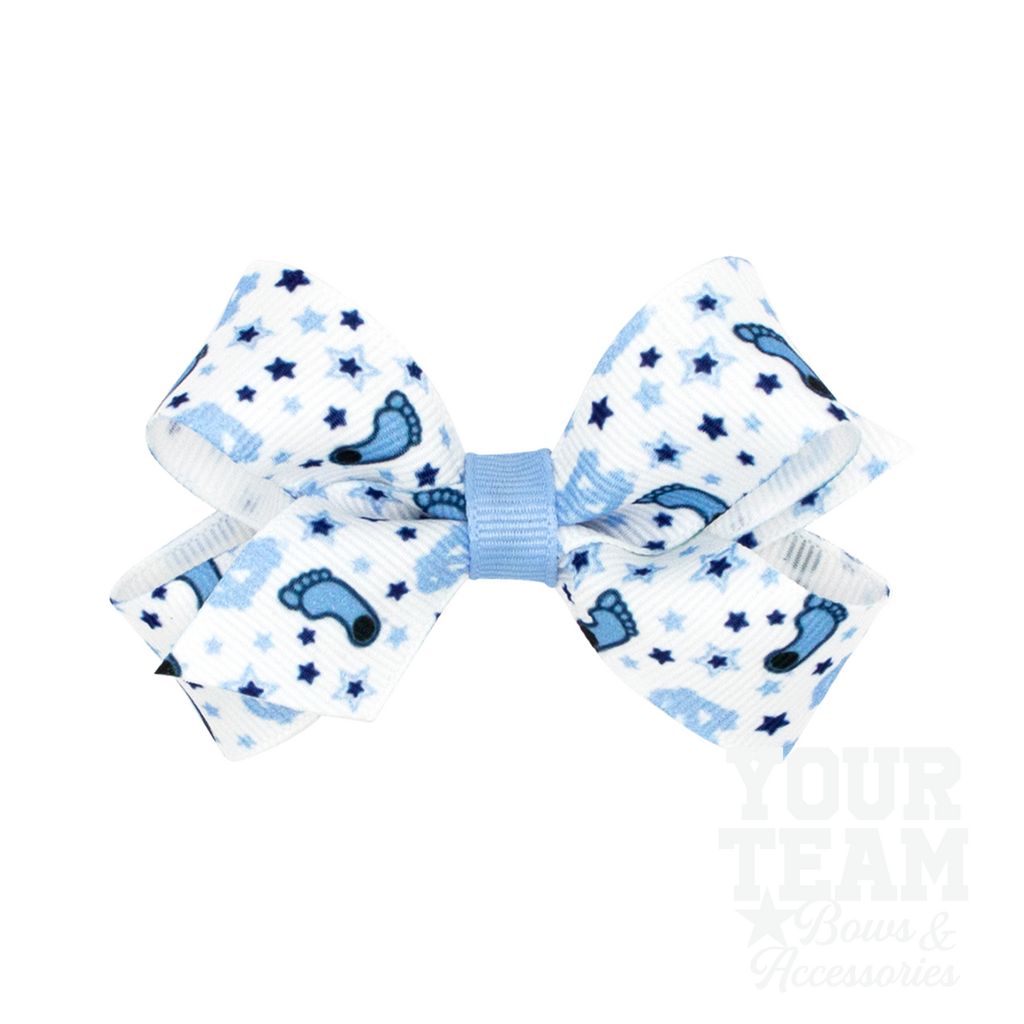 Mini North Carolina Logo Print Hair Bow - UNIVERSITY NORTH CAROLINA