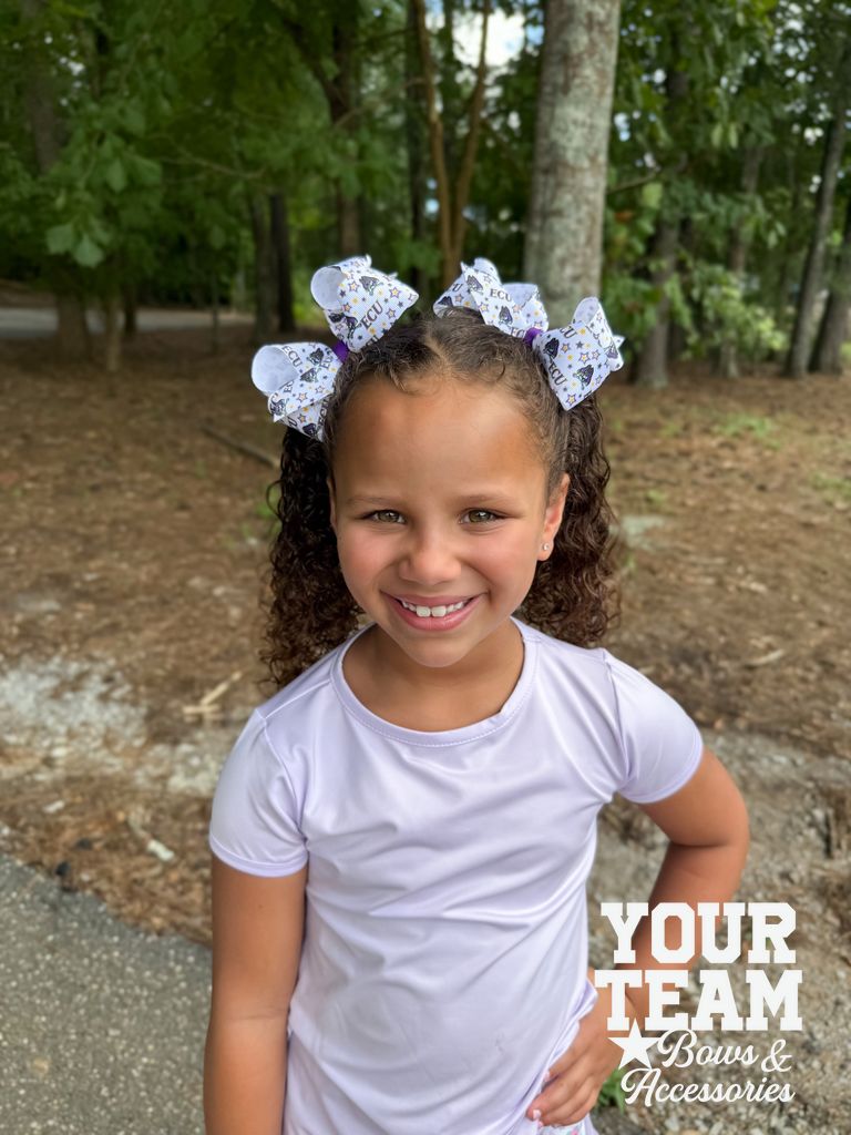 Medium East Carolina Logo Print Hair Bow