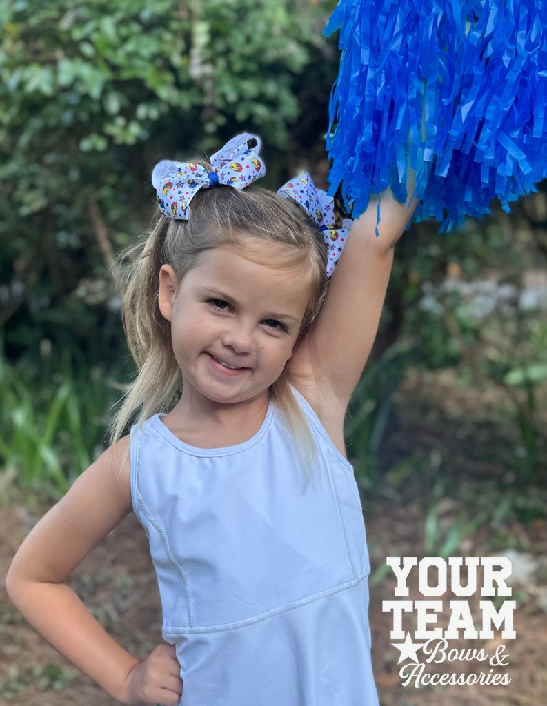 Medium Kansas Logo Print Hair Bow