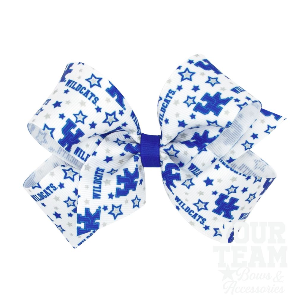 Medium Kentucky Logo Print Hair Bow - KENTUCKY