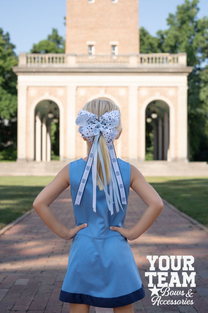 King North Carolina Logo Print Hair Bow
