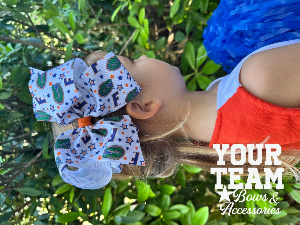 King Florida Logo Print Hair Bow