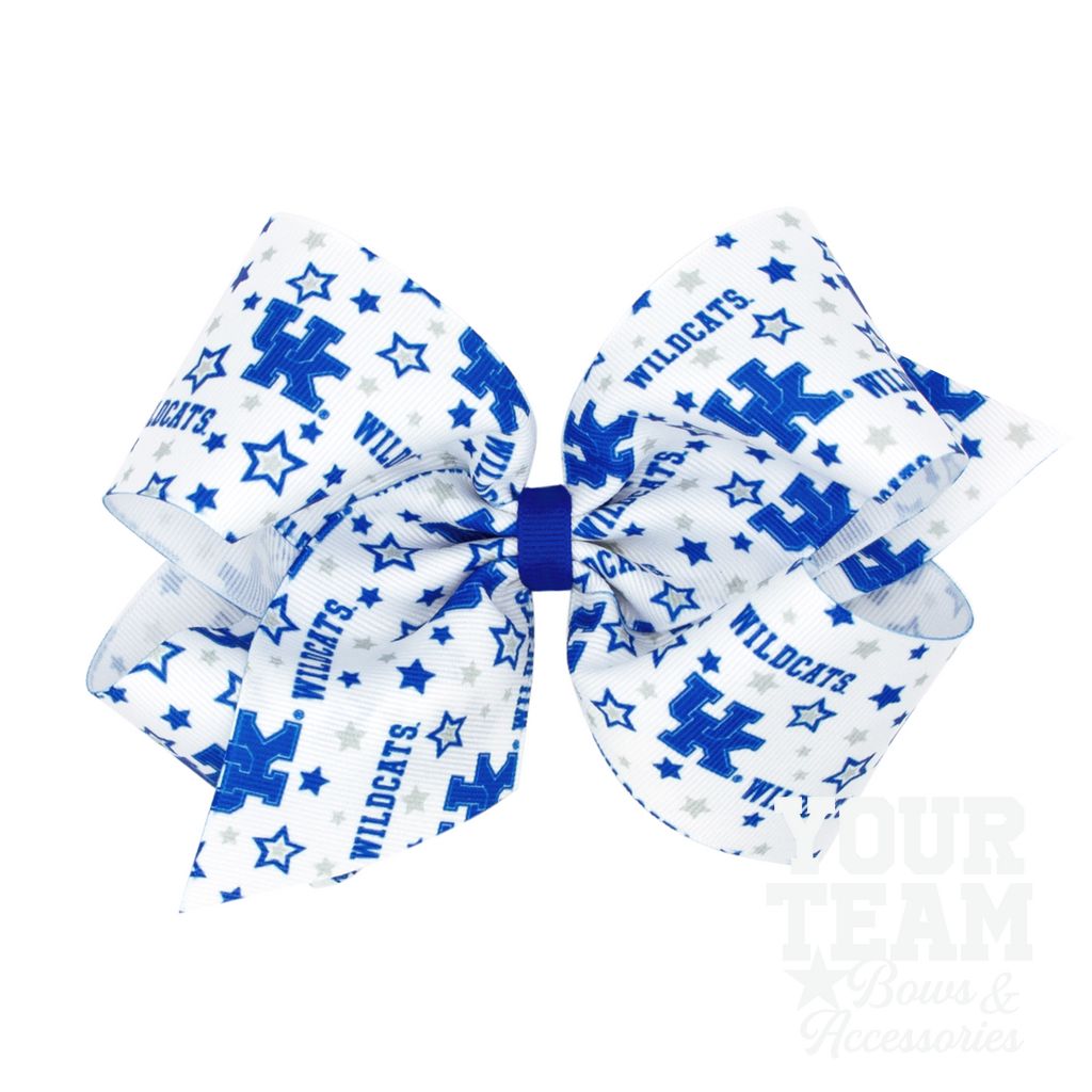 King Kentucky Logo Print Hair Bow - KENTUCKY